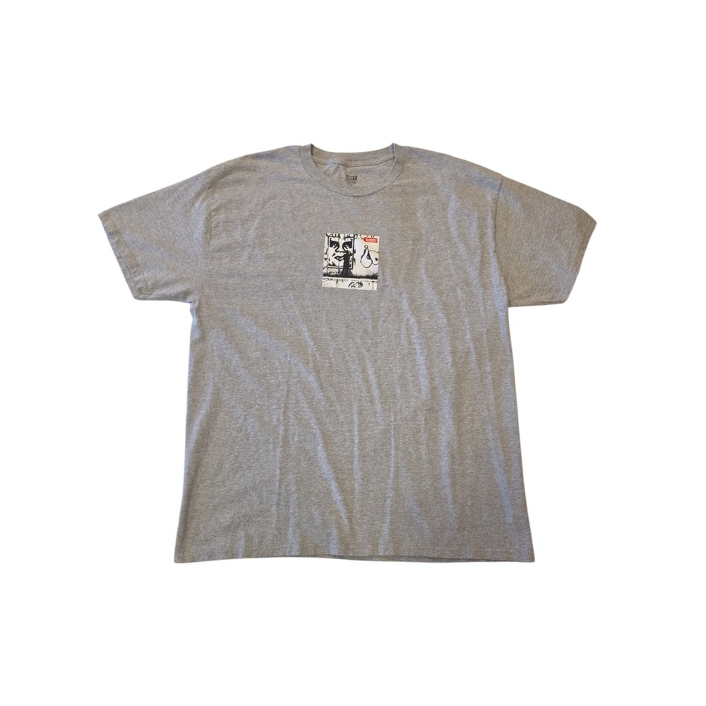 Obey Graphic T Shirt Mens XXL Gray Streetwear Shepard Fairey Skate Casual - Picture 2 of 7